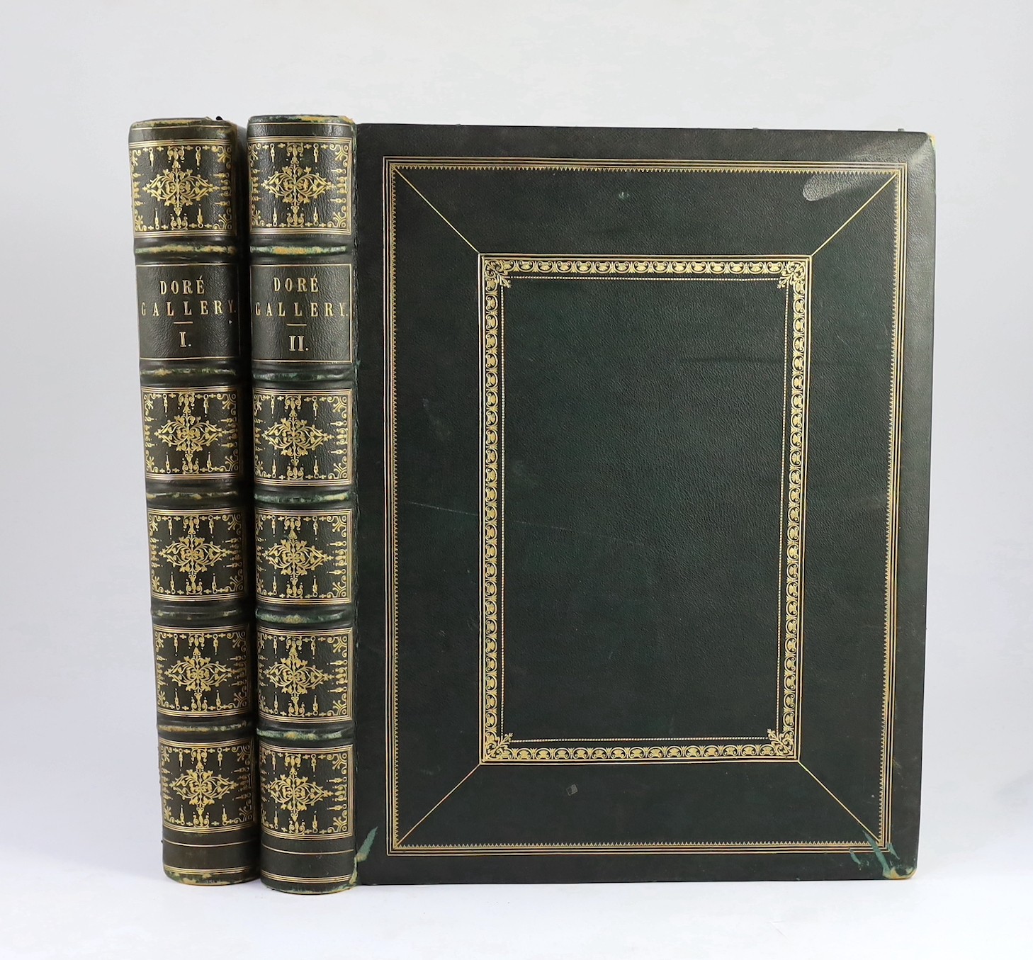 Dore, Gustave - The Dore Gallery, 2 vols, folio, black leather gilt, Cassell, Petter, and Galpin, London and New York, c. 1890